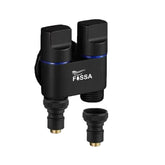 Fossa Shower Diverter Valve,Two Outlets Dual Control Washing Machine Tap Triangular Adapter Valve Spare Parts for Toilet, Bidet, Shower, Sink, (Chrome Finish) Black with Nozzle - Fossa Home